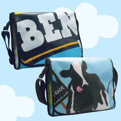 Sac en bâche publicitaire recyclée Ben & Jerry's Reversible éco design