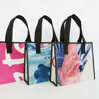 Sac en bâche publicitaire recyclée Bourgoin Jallieu Reversible éco design