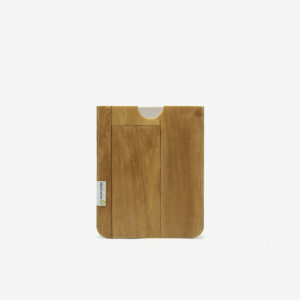 Housse ipad en sol vinyle recyclé bois blond.