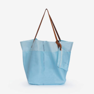 sac cabas en toile d'airbag bleu