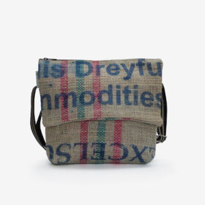 Besace en sac de toile de café Dreyfus.