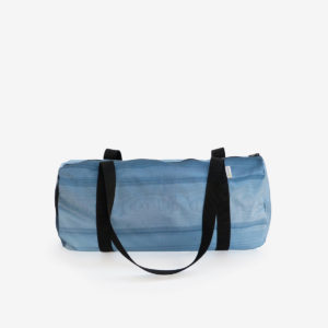 14 sac bowling en toile publicitaire recyclée bleue.