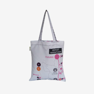 17 tote bag en toile publicitaire blanche et graphique.