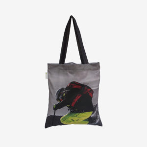 20 Tote bag en toile publicitaire recyclée skieur.