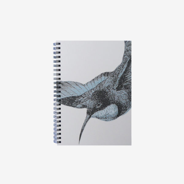 6 carnet en papier peint recyclé oiseau.