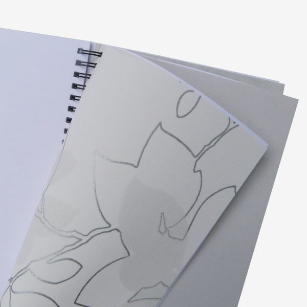 6 pages intérieures de carnet en papier peint recyclé oiseau.