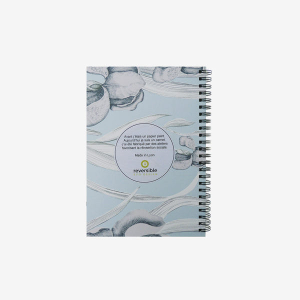 15 Dos de carnet en papier peint recyclé fleuri.