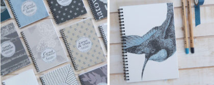 upcycling carnet en papier peint recycle