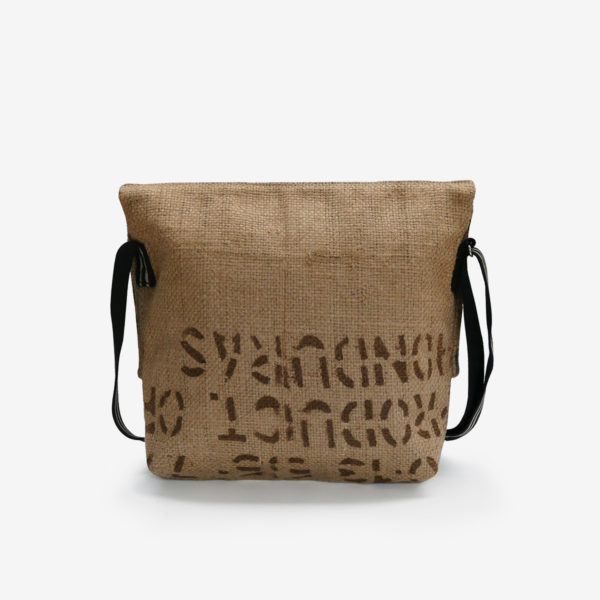 63 dos de Besace en sac de toile de café