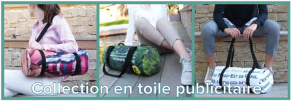 sac polochon en toile publicitaire