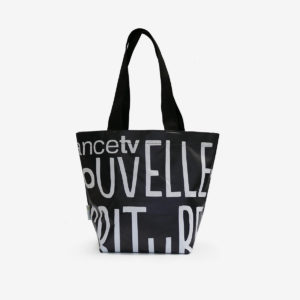 51 Sac cabas noir et blanc graphique en bâche publicitaire