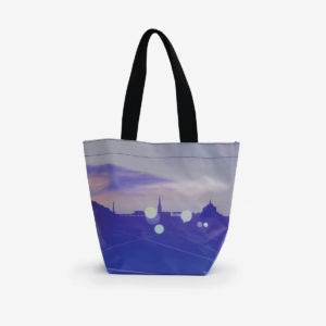 56 Sac cabas bleu graphique en bâche publicitaire