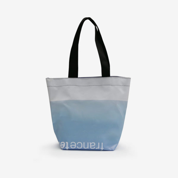 55 Sac cabas bleu graphique en bâche publicitaire