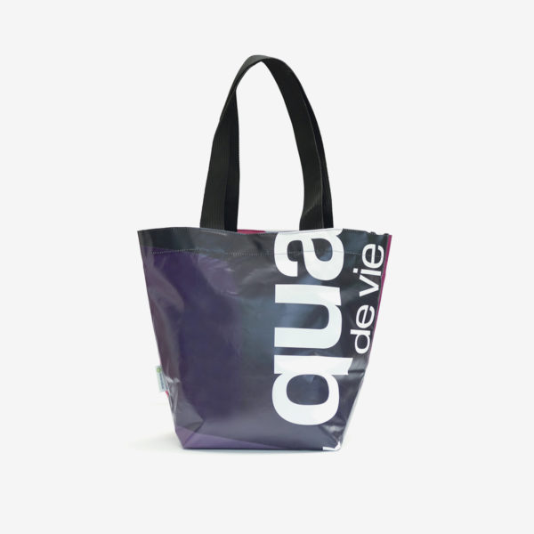 62 Sac cabas violet graphique en bâche publicitaire