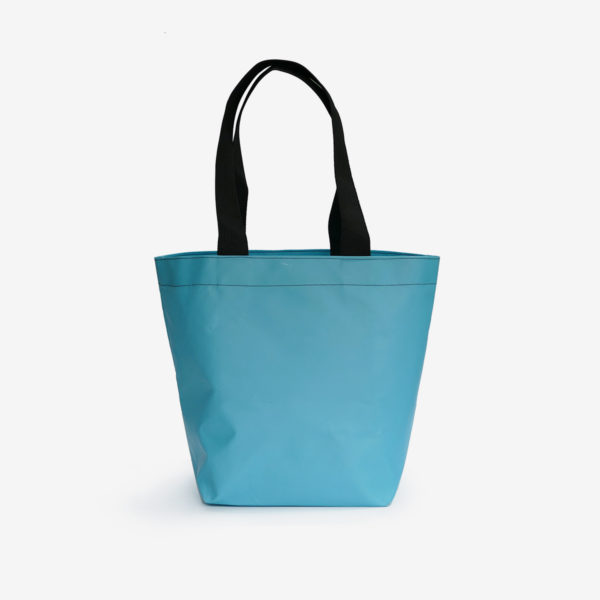 2 Sac cabas bleu vert graphique en bâche publicitaire
